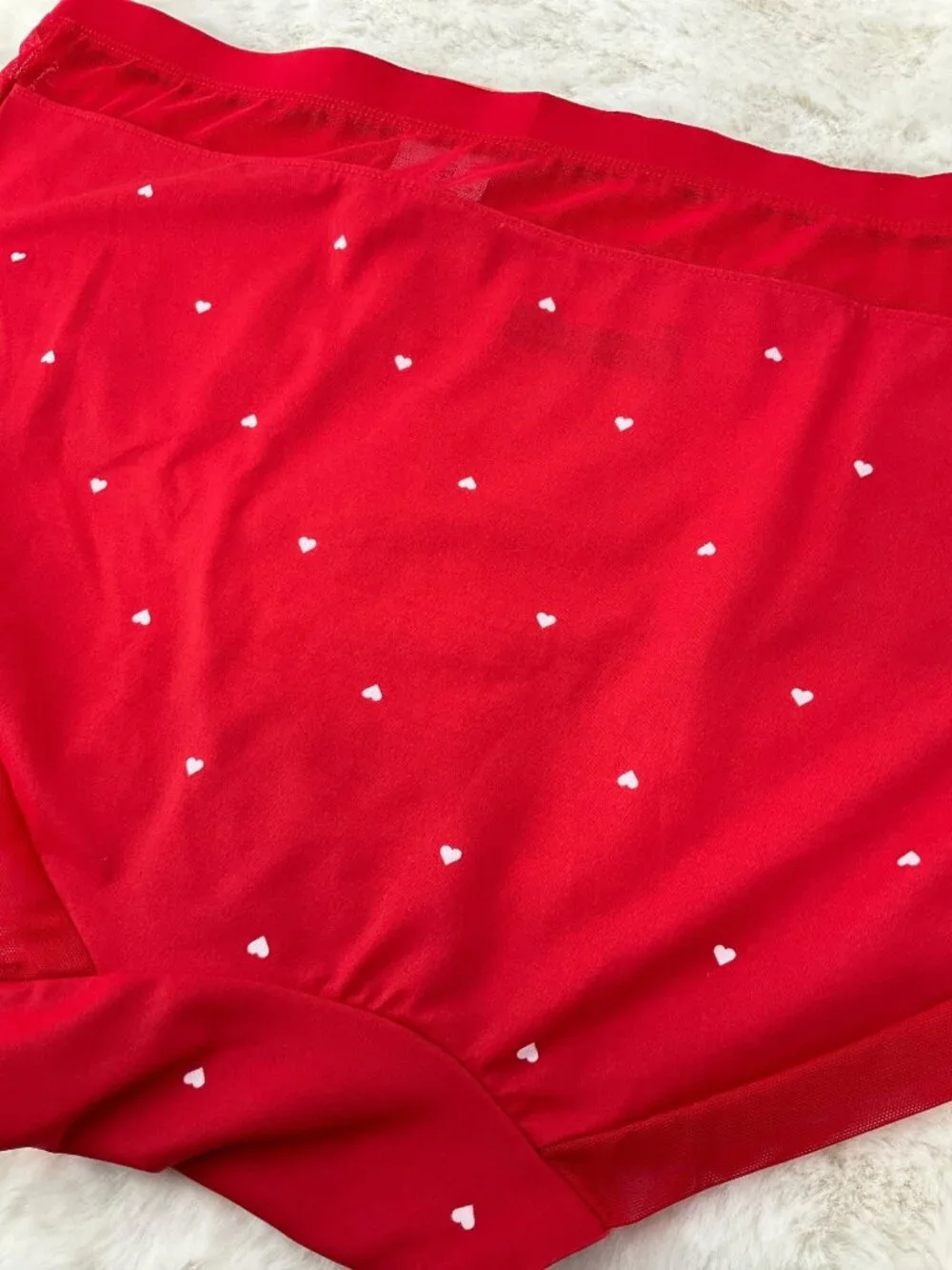 Auden Red Heart size 4X (28-30) NEW Invisible Edge No-show Brief Panty - Picture 5 of 9